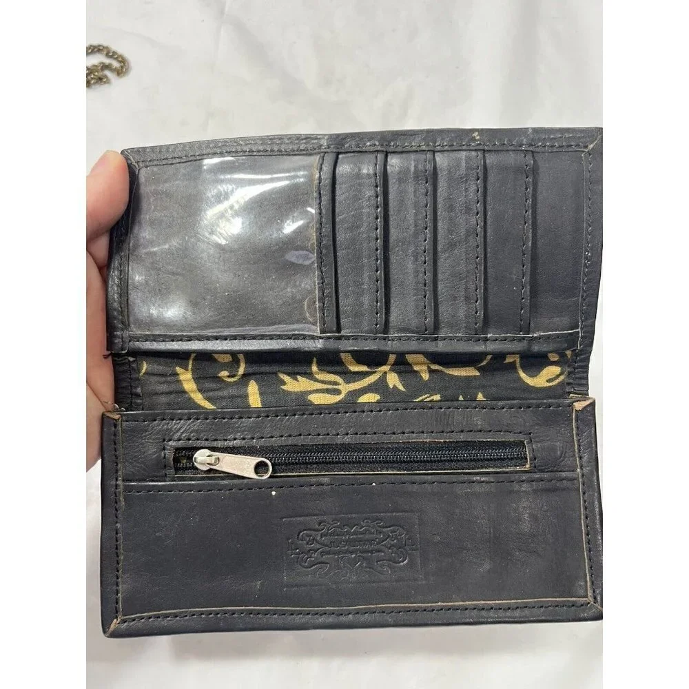 J.L. SALDIVAR hand Tooled Leather Black